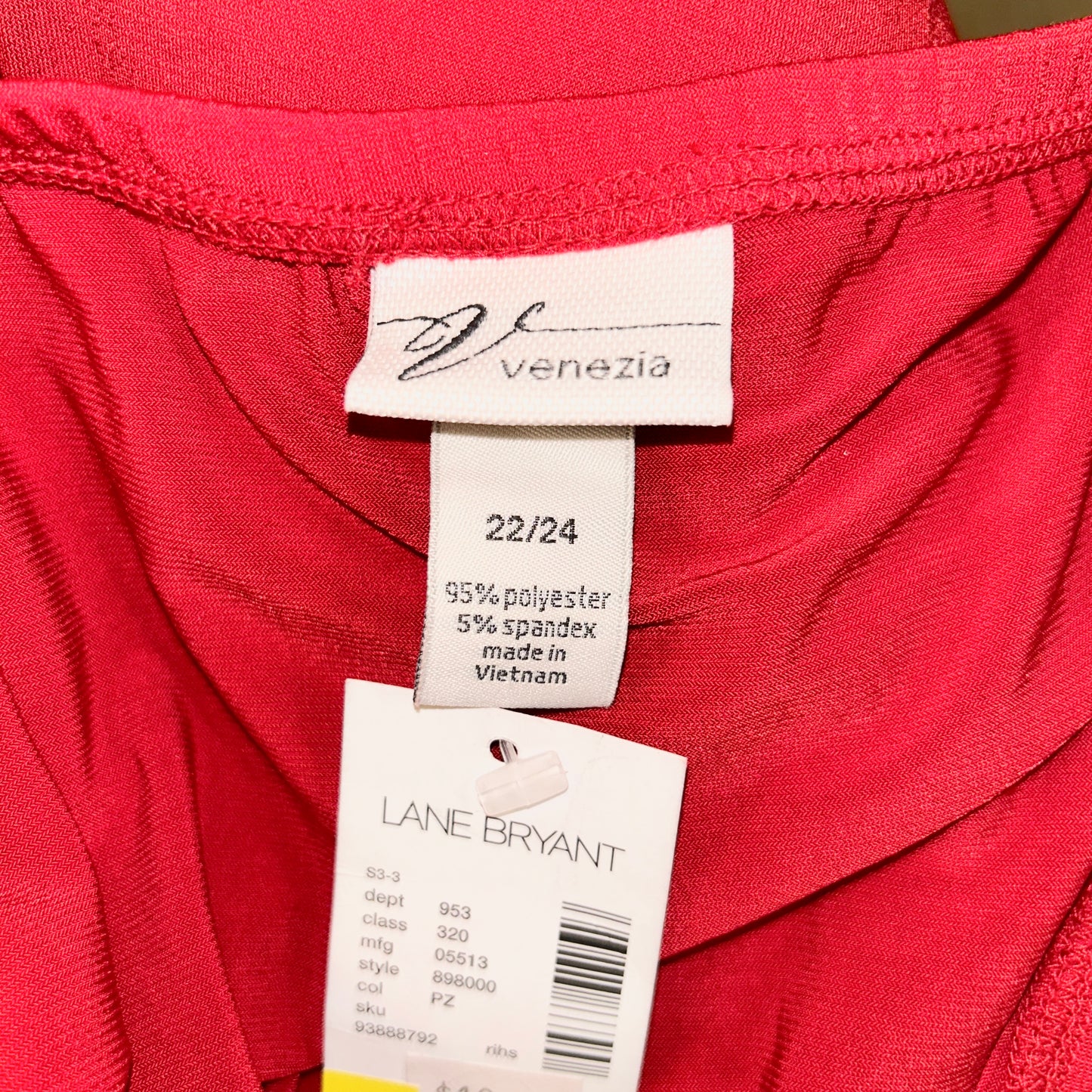 3X/22/24 Lane Bryant Red Halter Top NWT With Gemstone