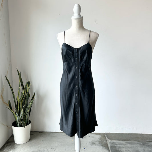 M/8 Rag & Bone Black Silk Slip Dress