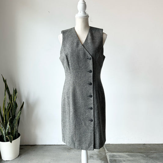 M/8 Preview Collection Gray Pencil Wool Dress