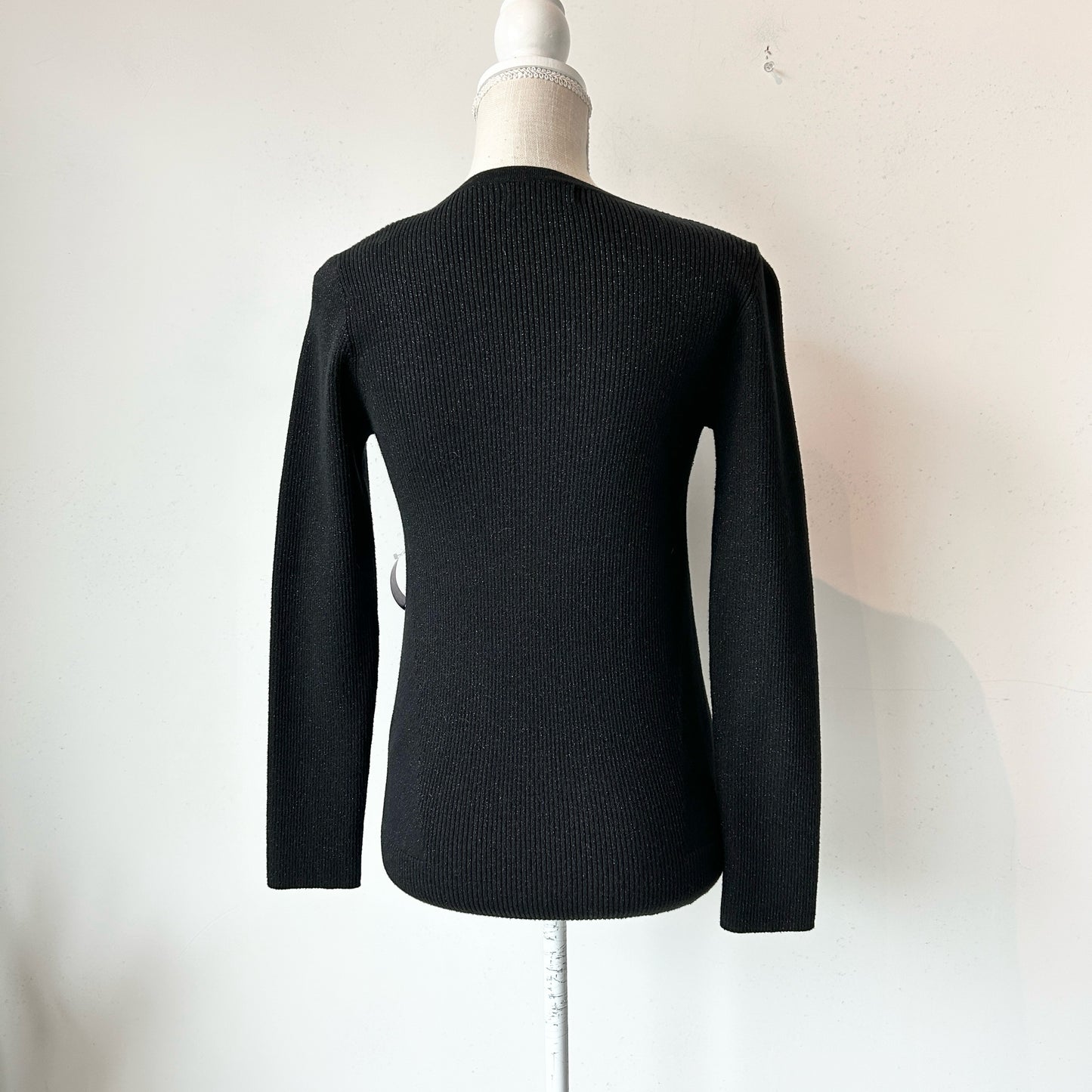 S DKNY Black Rhinestones Long Sleeve