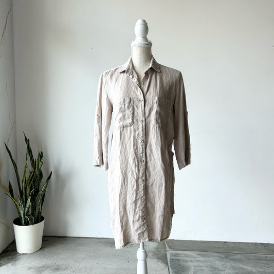 S cloth & stone Beige Buttoned Shirt Dress