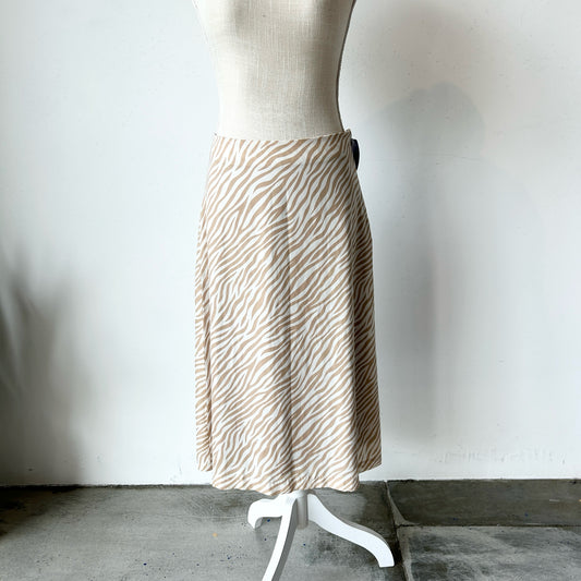 XS Beige Ann Taylor - Loft Print Skirt
