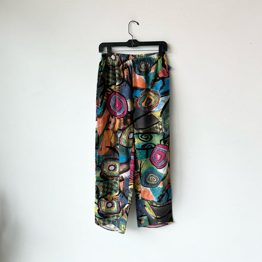 M Multicolor Abstract Pants