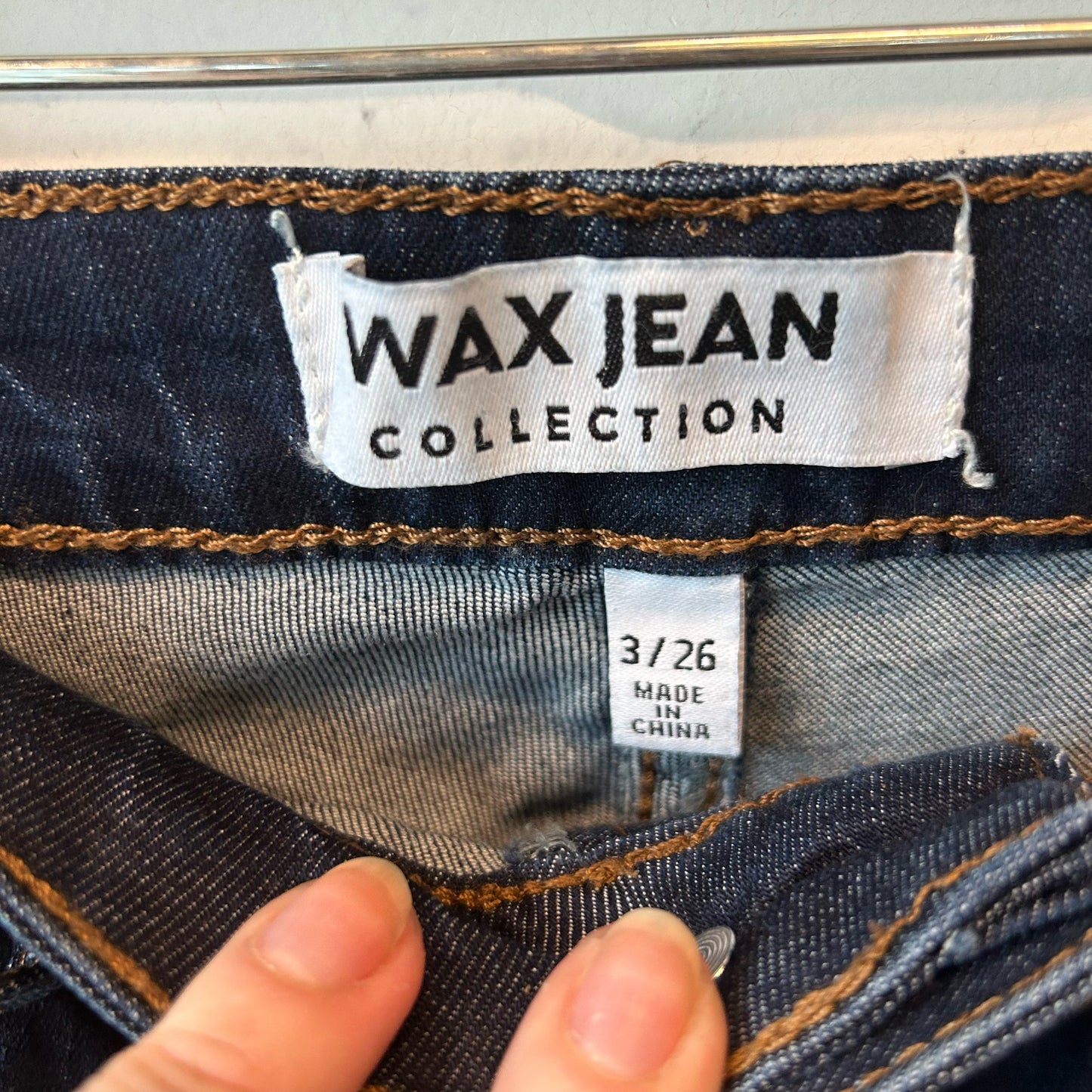 S/3/26 Wax Jean Denim Distressed Flared Bootcut Jeans