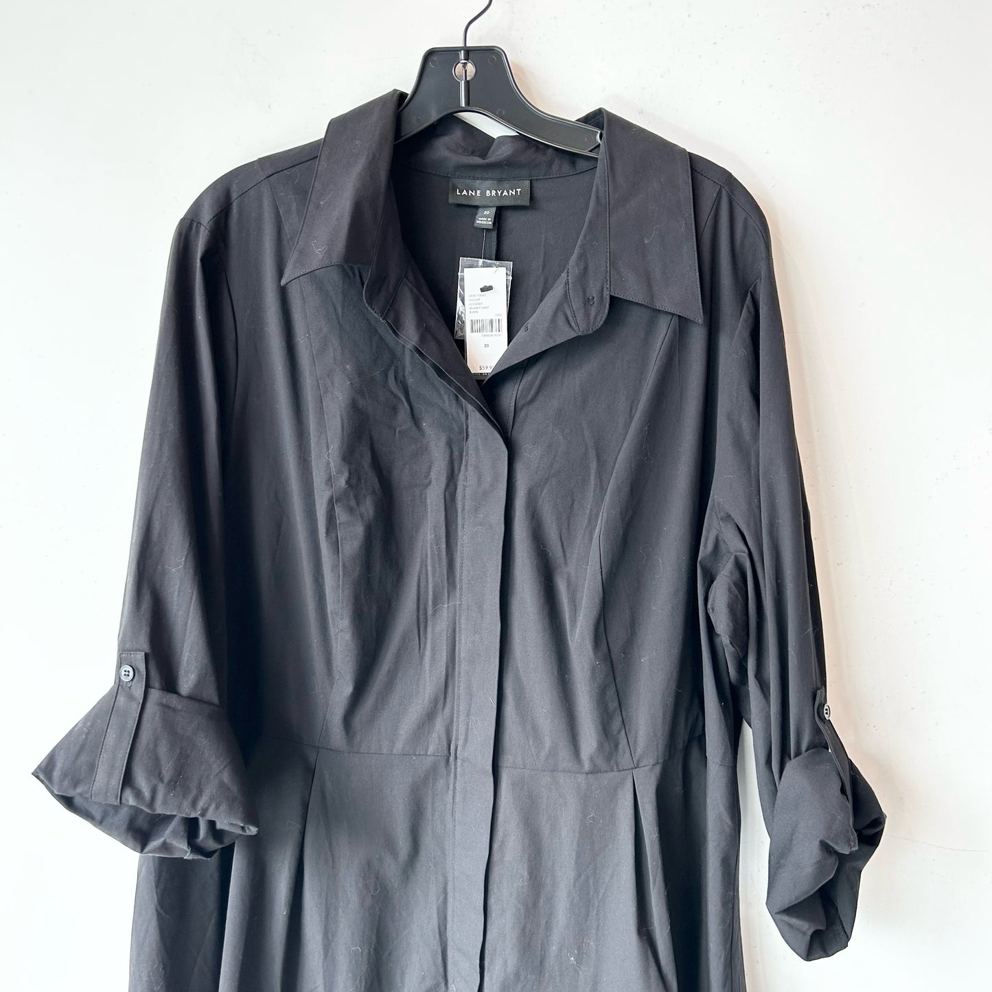 XXL Lane Bryant Black Button Up Hi-Low Blouse