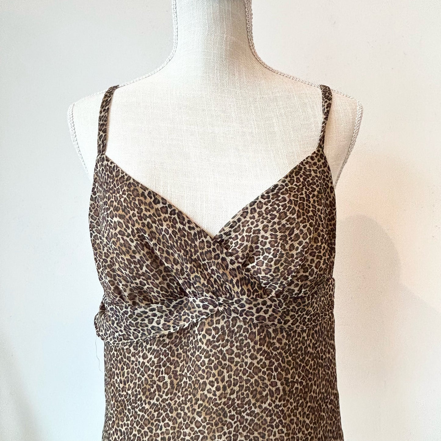 S New York & Co Brown Leopard Tank Top