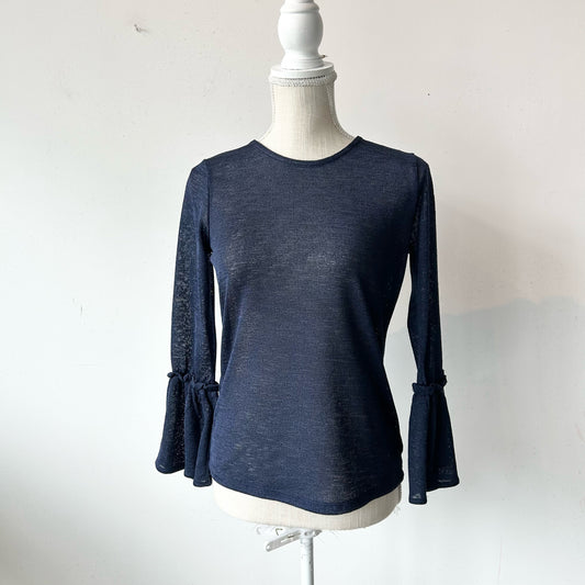 M Michael Michael Kors Blue 3/4 Sleeve  Blouse