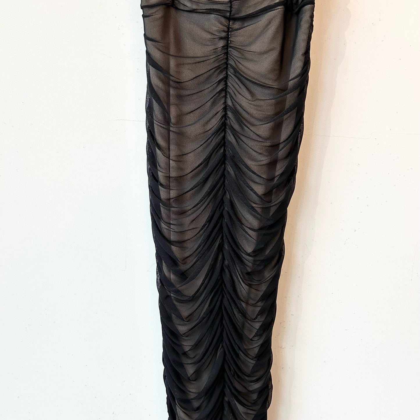 Size S Mesh Cami Black-Beige Dress