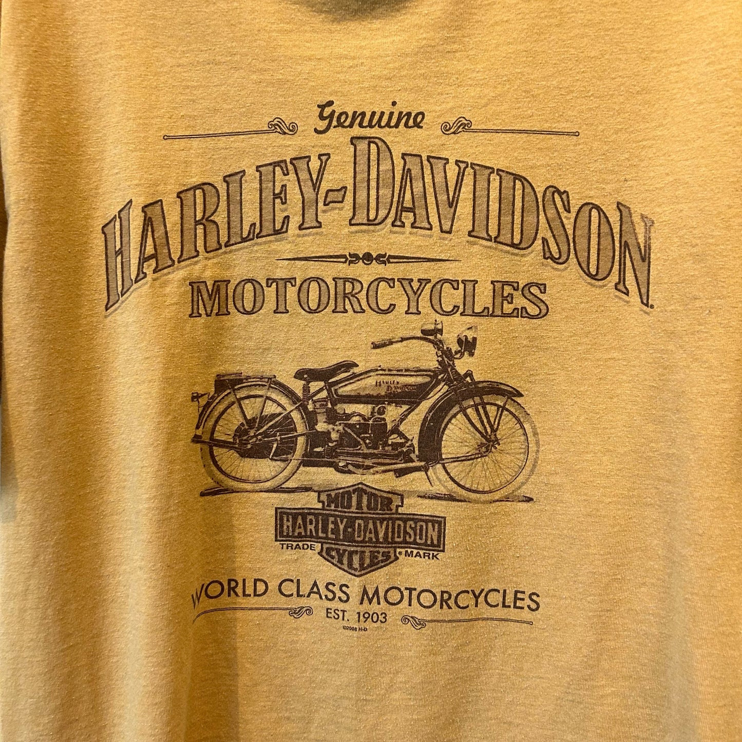 M Yellow Denver CO Harley-Davidson Graphic Tee