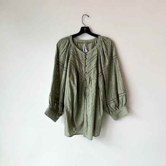 XXL/2X Anthropologie Sage Button Up Blouse