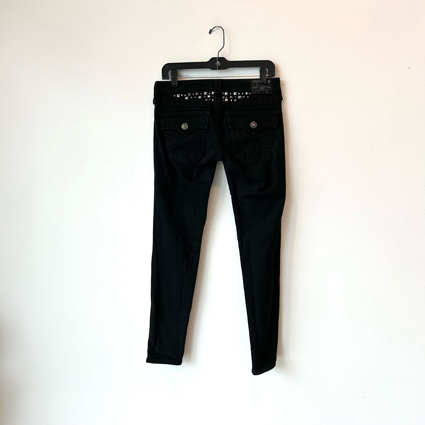 M/27 Black Rhinestones True Religion Jeans
