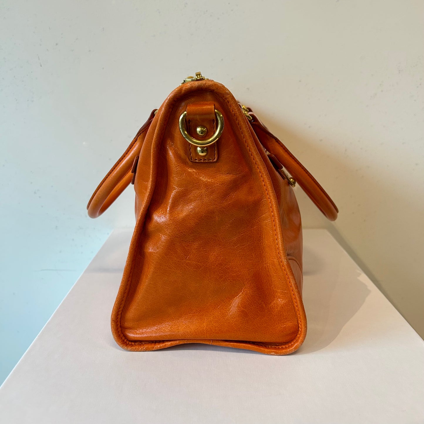 Miu Miu Orange Top Handle Handbag