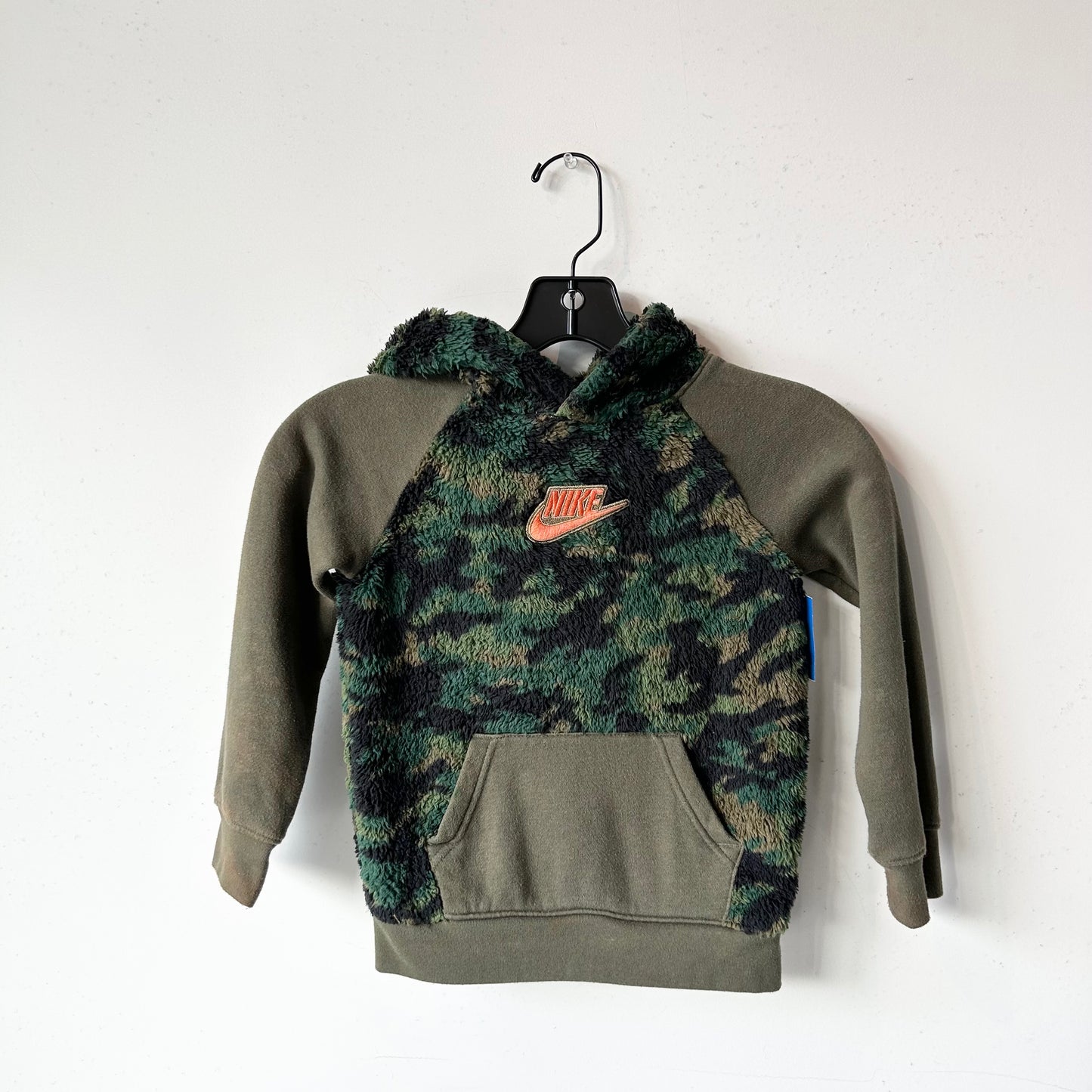 XS Army Green Fluffy Nike Sweater