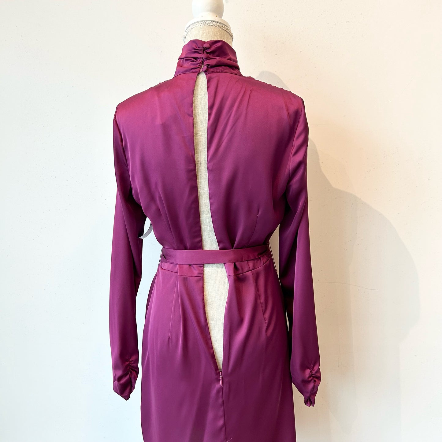 M Alexia Admour Purple Satin Mini Dress