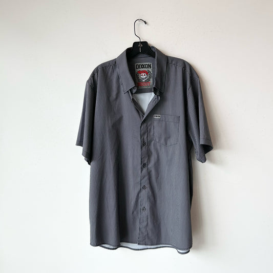 XL Dixxon Black Benny Striped Button Up Shirt