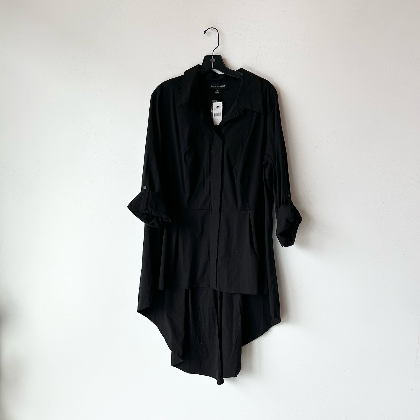 XXL Lane Bryant Black Button Up Hi-Low Blouse