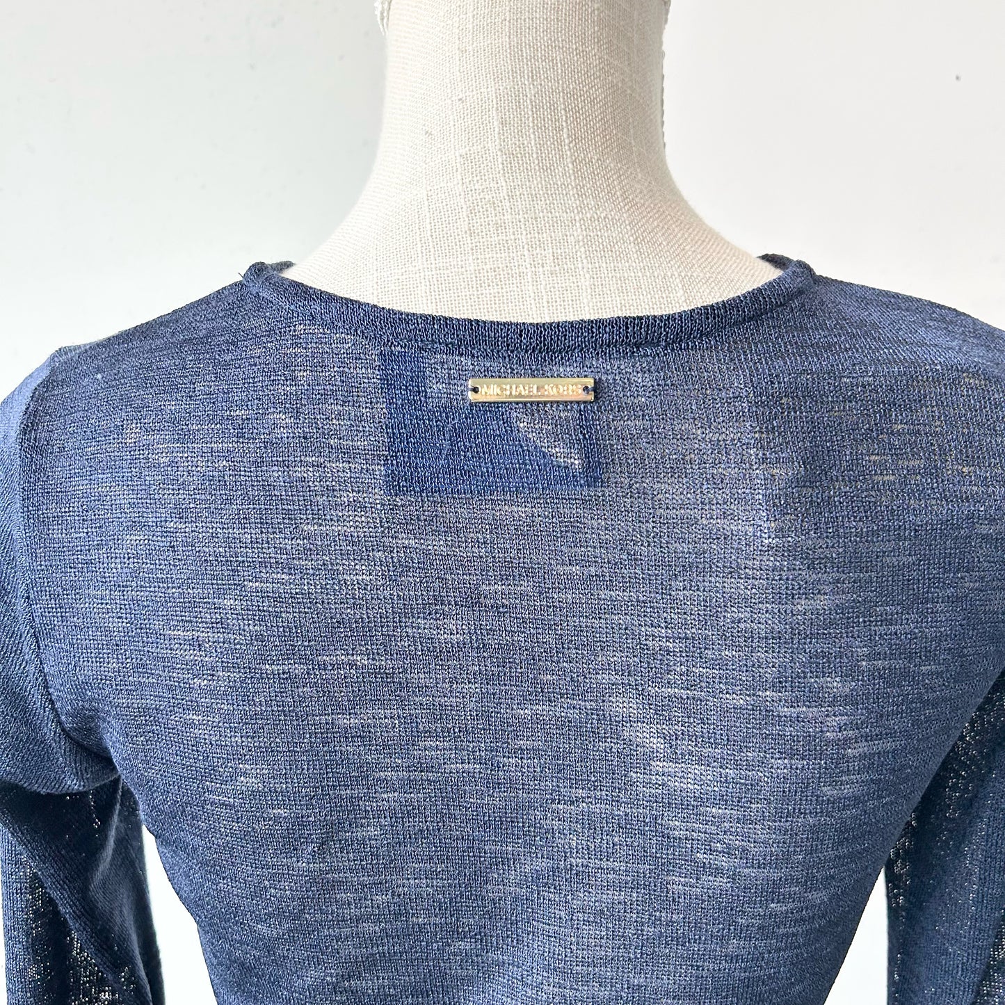 M Michael Michael Kors Blue 3/4 Sleeve  Blouse