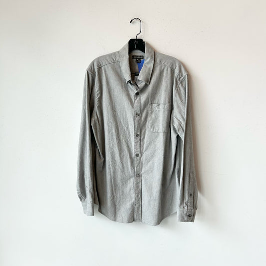 L Eddie Bauer Gray Button Up Long Sleeve