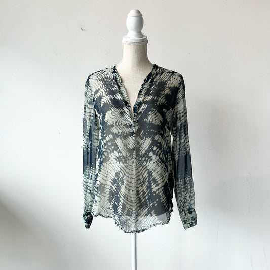 M Raquel Allegra Watercolor Silk Long Sleeve