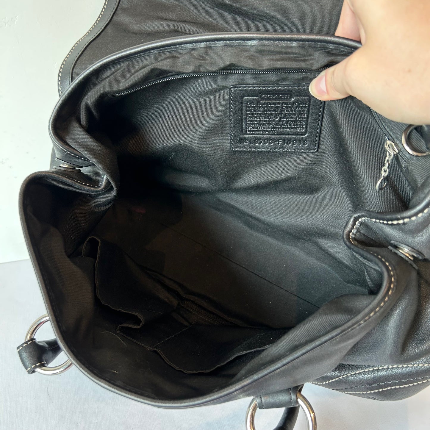 Coach Black Satchel Top Handle Handbag