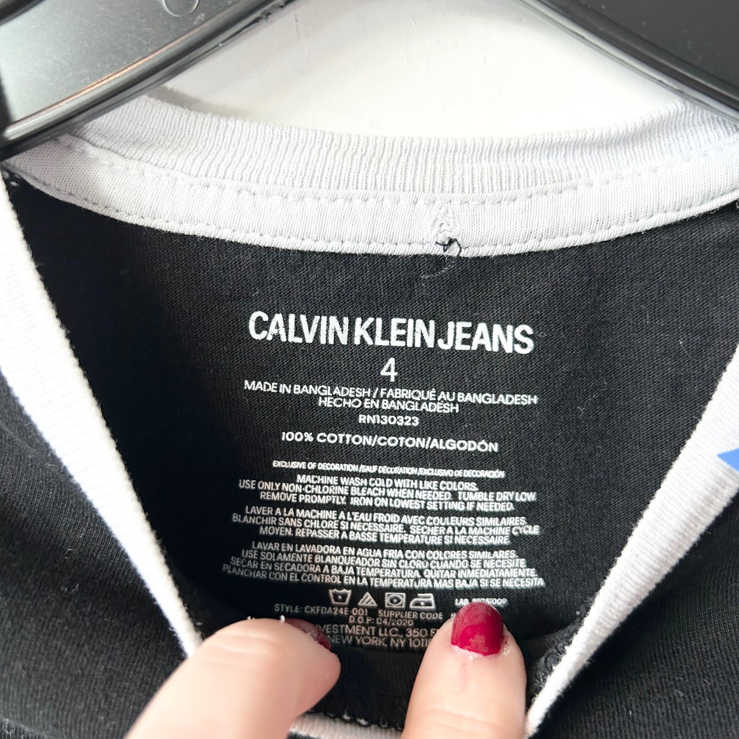 4T Calvin Klein Boy's Long Sleeve Shirt
