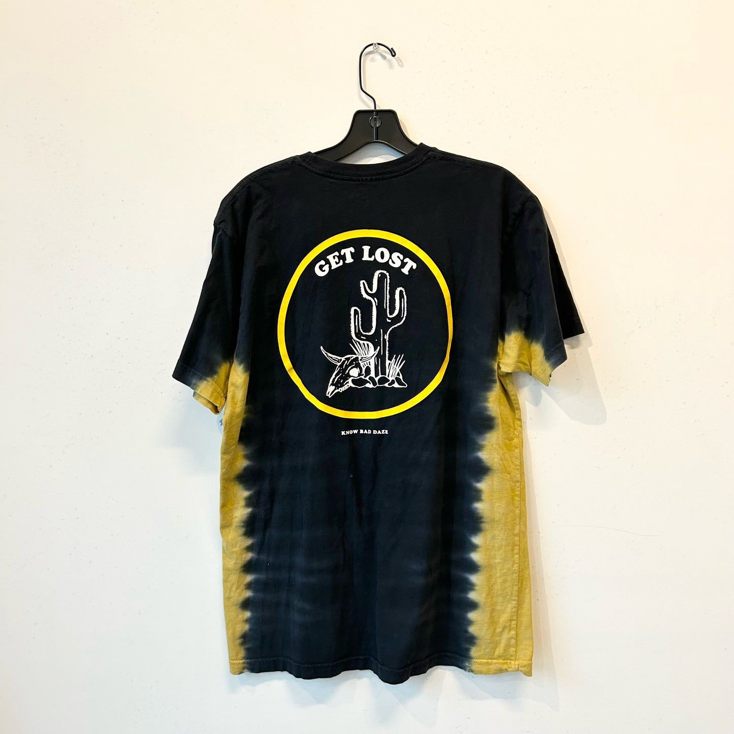L Yellow Ombre Get Lost Graphic Tee