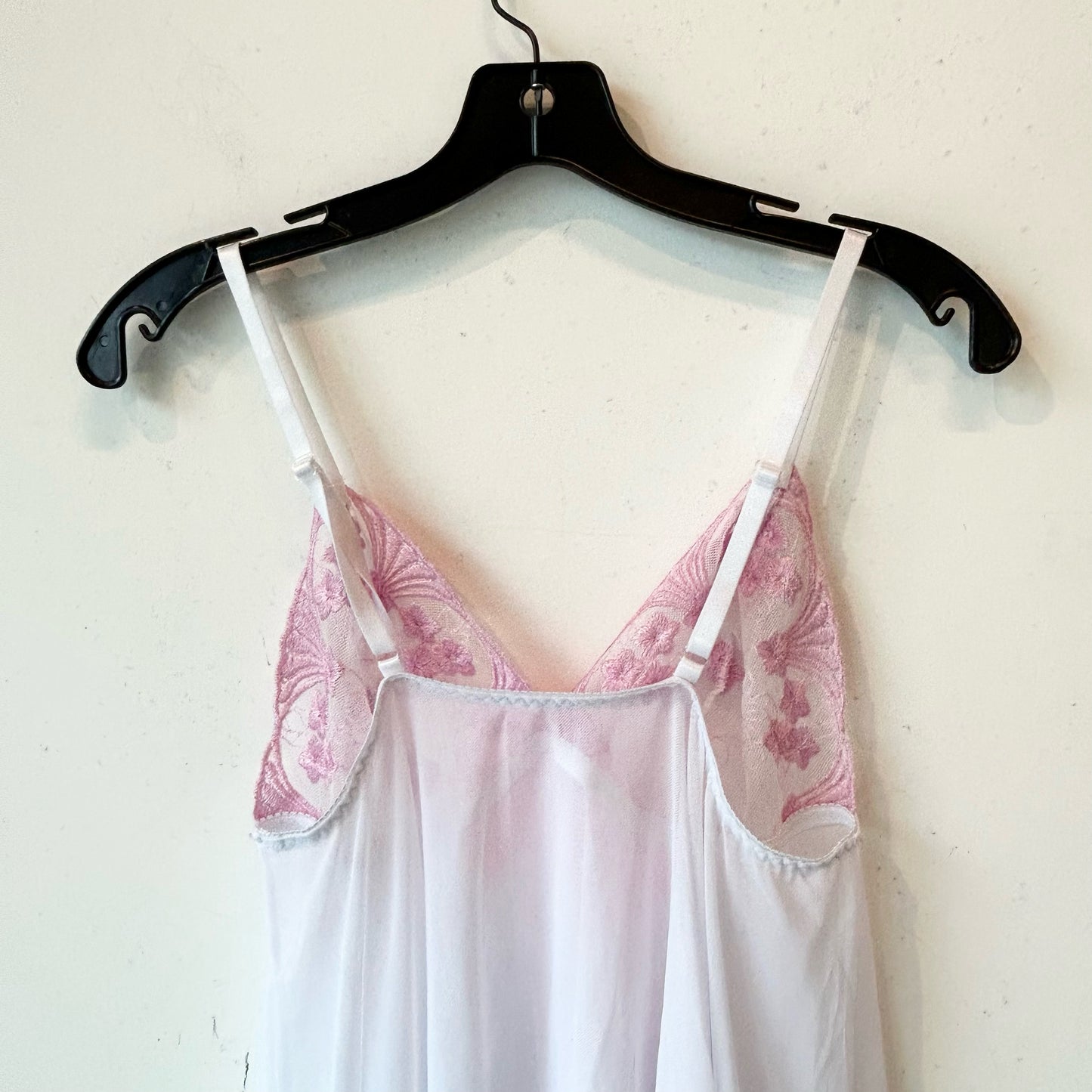 S White-Pink Lace Bow Bustier Lingerie Top